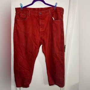 Levi's Men's Bold Red 501 Chinos